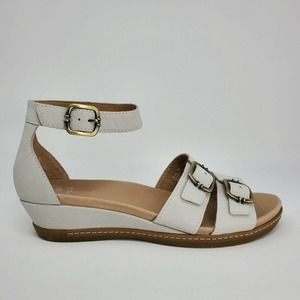 New Dansko Leather Buckle Wedge Sandals EU 38
